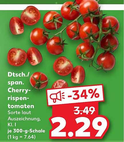 Dtsch./span. Cherry-Risentomaten 300-g-Schale
