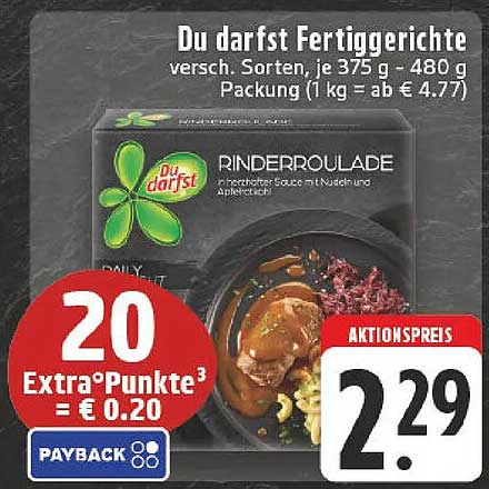Du darfst Fertiggerichte Rinderroulade, 375 g - 480 g