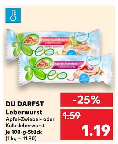 DU DARFST Leberwurst Apfel-Zwiebel- oder Kalbsleberwurst