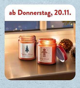 Duftkerzen Weihnachtszauber - ab Donnerstag, 20.11.
