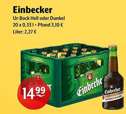 Einbecker Ur-Bock Hell oder Dunkel – 20 x 0,33 l
