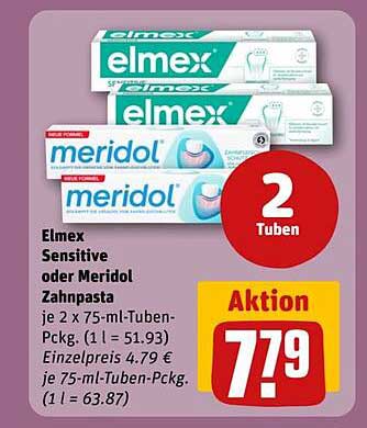 Elmex Sensitive oder Meridol Zahnpasta – 2 Tuben zum Sparpreis!
