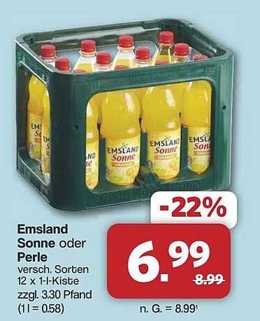 Emsland Sonne oder Perle 12 x 1-L-Kiste