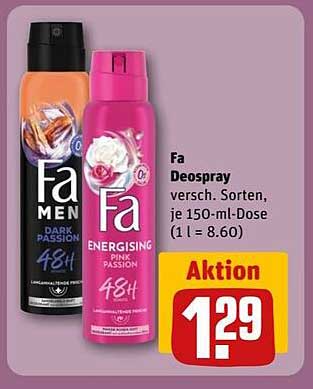 Fa Deospray – Energising Pink Passion und Dark Passion 150 ml