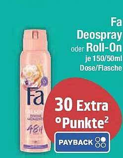 Fa Deospray oder Roll-On je 150/50ml Dose/Flasche