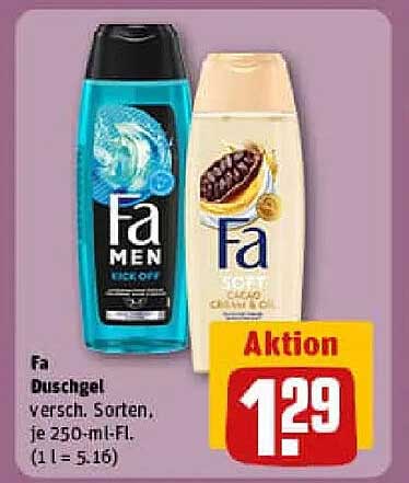 Fa Duschgel, verschiedene Sorten, je 250-ml-Fl.