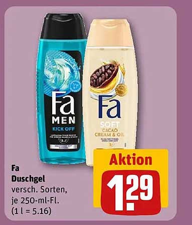 Fa Duschgel verschiedene Sorten, je 250-ml-Fl.