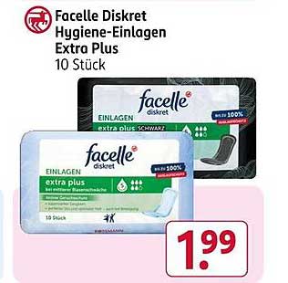 Facelle Diskret Hygiene-Einlagen Extra Plus 10 Stück