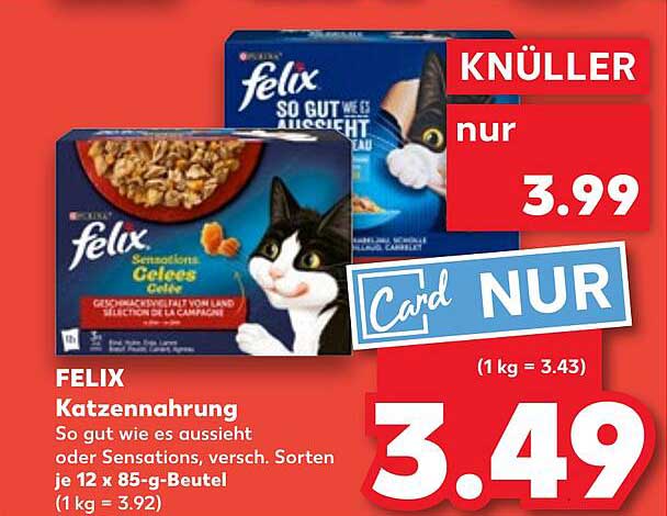 FELIX Katzennahrung - So gut wie es aussieht, verschiedene Sorten
