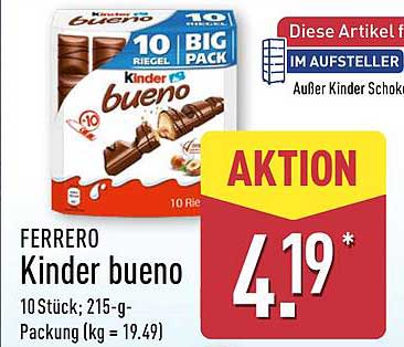 Ferrero Kinder bueno 10 Stück BIG PACK