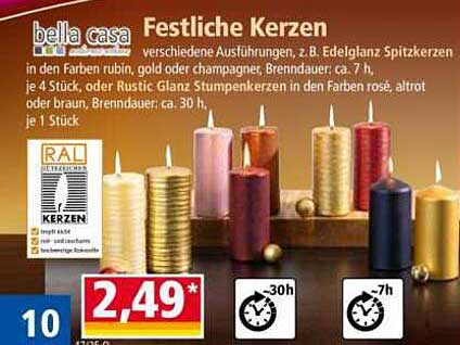 Festliche Kerzen von bella casa