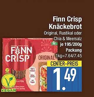 Finn Crisp Knäckebrot - Original, Rustikal oder Chia & Meersalz
