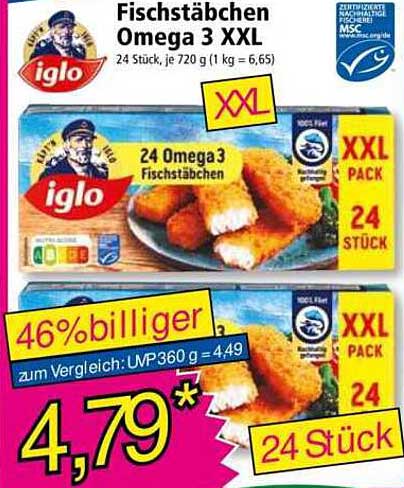 Fischstäbchen Omega 3 XXL