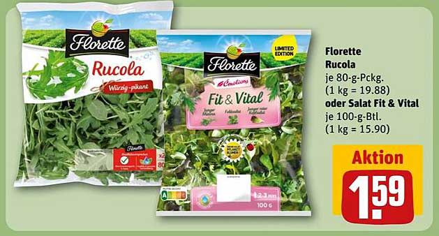 Florette Rucola und Salat Fit & Vital zum Aktionspreis