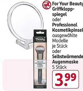 For Your Beauty Griffklappspiegel oder Professional Kosmetikpinsel, ausgewählte Modelle
