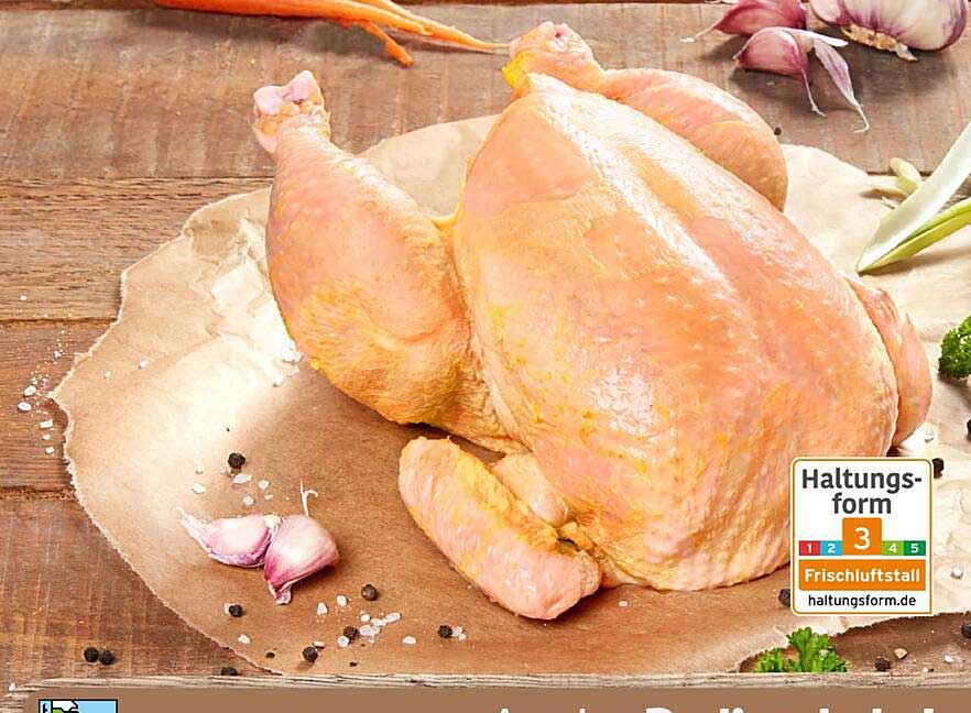 Frisch gepflücktes Hähnchen