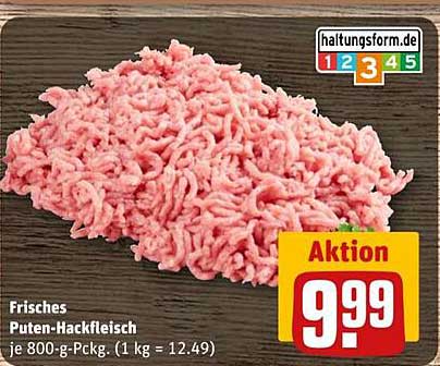 Frisches Puten-Hackfleisch 800 g für nur 9,99 €