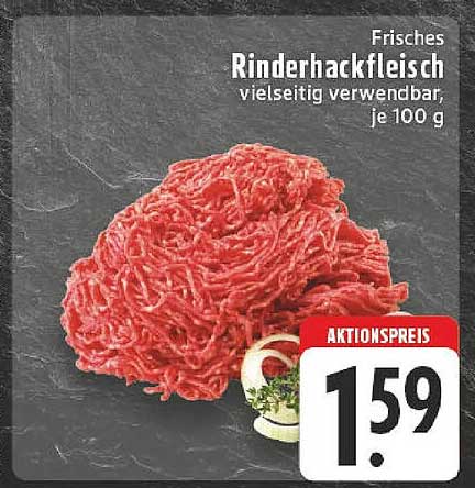Frisches Rinderhackfleisch - vielfältig verwendbar, je 100 g