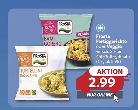 Frosta Fertiggerichte oder Veggie versch. Sorten 450/500-g-Beutel