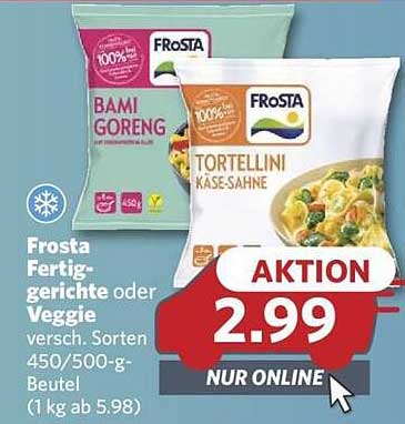 Frosta Fertiggerichte oder Veggie - verschiedene Sorten