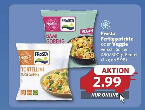 Frosta Fertiggerichte oder Veggie verschiedene Sorten