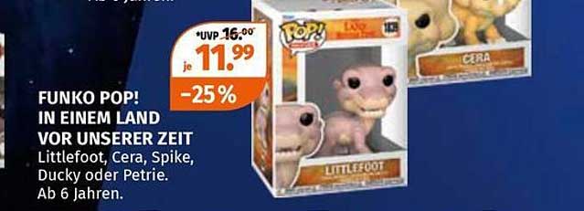 FUNKO POP! IN EINEM LAND VOR UNSERER ZEIT - LITTLEFOOT, CERA, SPIKE, DUCKY ODER PETRIE