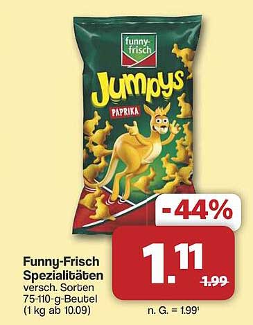 Funny-Frisch Spezialitäten Jumpys Paprika 75-110 g