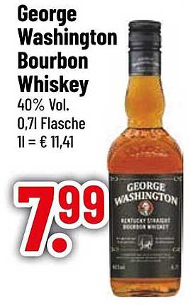 George Washington Bourbon Whiskey 0,7 l - 40% Vol.
