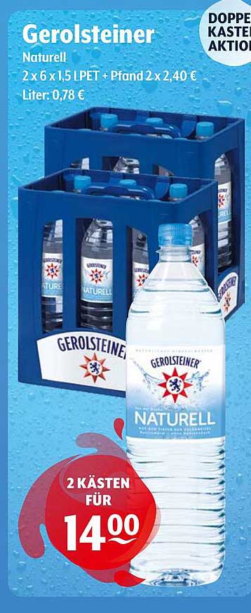 Gerolsteiner Naturell 2 Kästen für 14,00 €