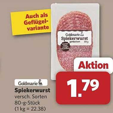 Goldmarie Spiekewurst 80-g-Stück