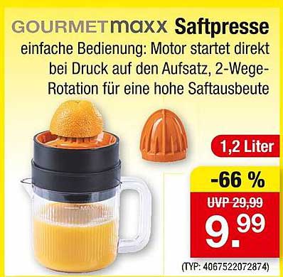 GOURMETmaxx Saftpresse