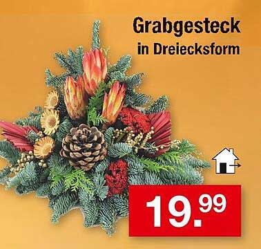 Grabgesteck in Dreiecksform