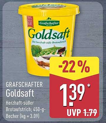 GRAFSCHAFTLER Goldsaft - Herzhaft-süßer Brotaufstrich