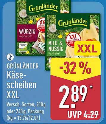 GRÜNLÄNDER Käse-Scheiben XXL
