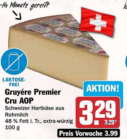 Gruyére Premier Cru AOP - Schweizer Hartkäse aus Rohmilch