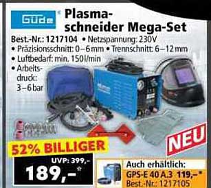 Güde Plasmaschneider Mega-Set