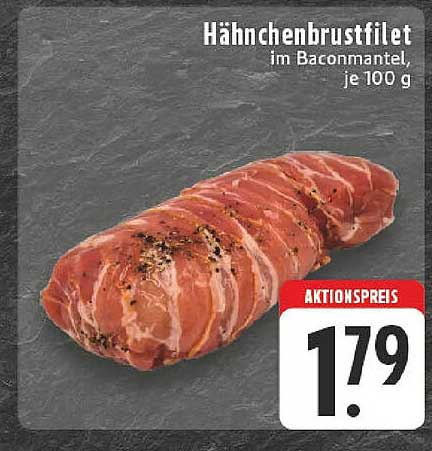 Hähnchenbrustfilet im Baconmantel, je 100 g