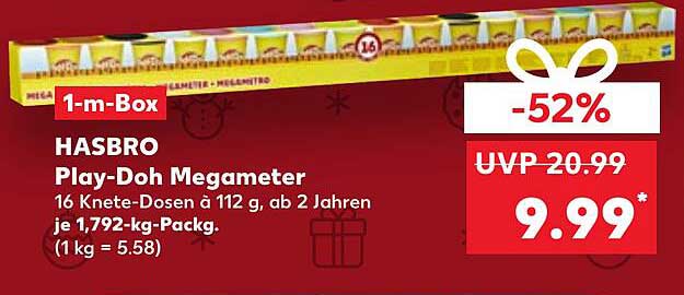 HASBRO Play-Doh Megameter 1-m-Box – 16 Knete-Dosen