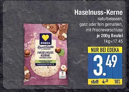 Haselnuss-Kerne - naturbelassen, ganz oder fein gemahlen