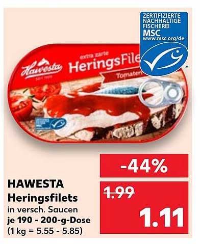 HAWESTA Heringsfilets in verschiedenen Saucen 190-200 g