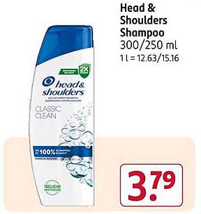 Head & Shoulders Shampoo Classic Clean 300/250 ml