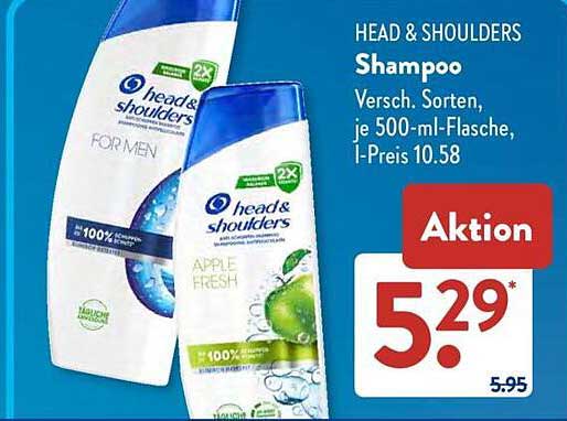 HEAD & SHOULDERS Shampoo, Versch. Sorten, je 500-ml-Flasche