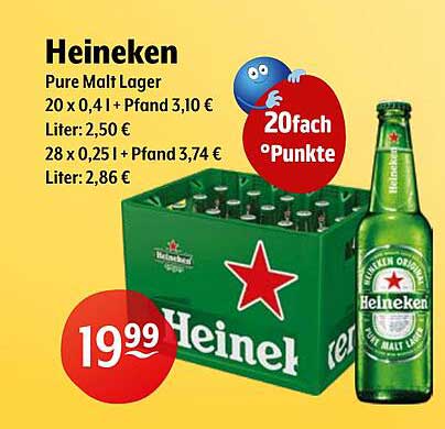 Heineken Pure Malt Lager 20 x 0,4 l