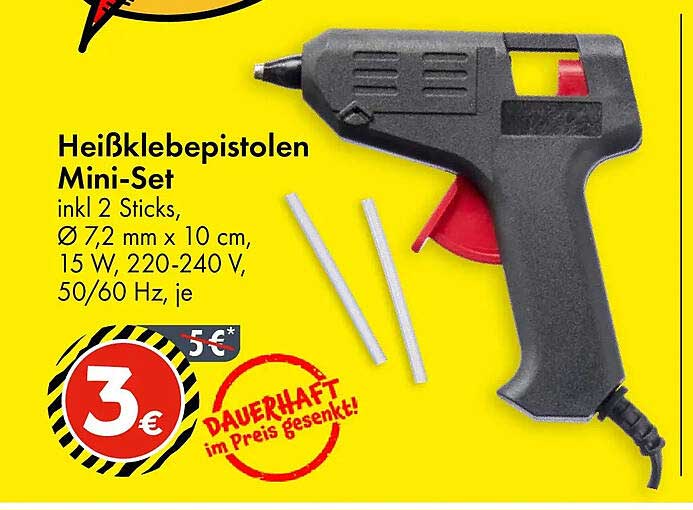 Heißklebe pistolen Mini-Set inkl. 2 Sticks