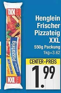 Henglein Frischer Pizzateig XXL 550g