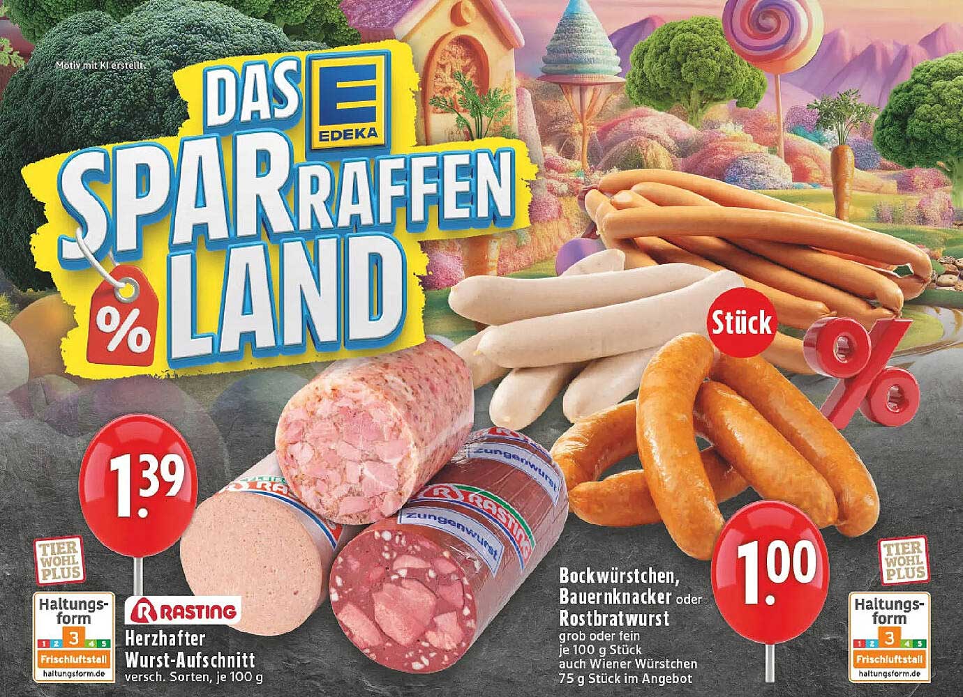 Herzhafter Wurst-Aufschnitt und Bockwürstchen zum Sparpreis