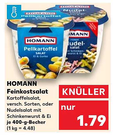 Homann Feinkostsalat - Kartoffelsalat und Nudelsalat