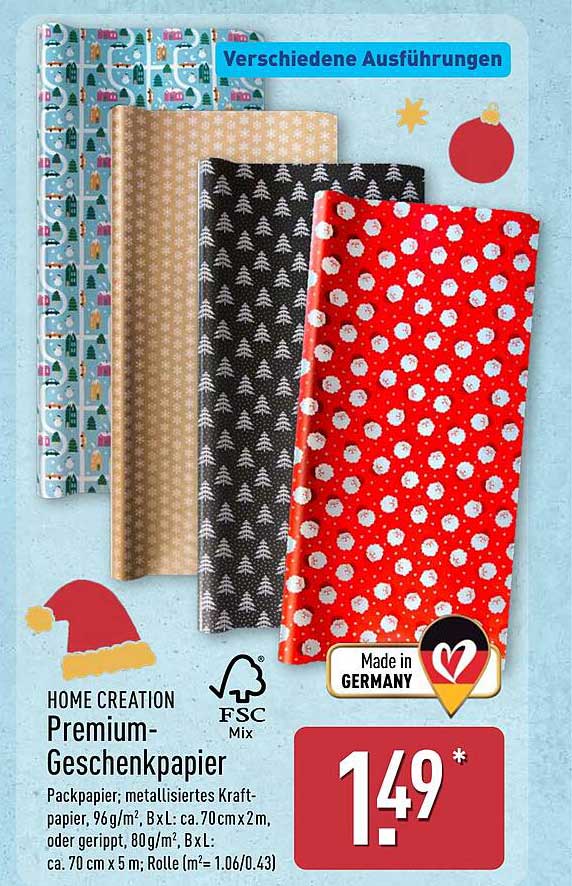 HOME CREATION Premium-Geschenkpapier