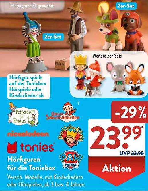 Hörfiguren für die Toniebox - Versch. Modelle