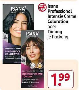 ISANA Professional Intensiv Creme Coloration oder Tönung je Packung